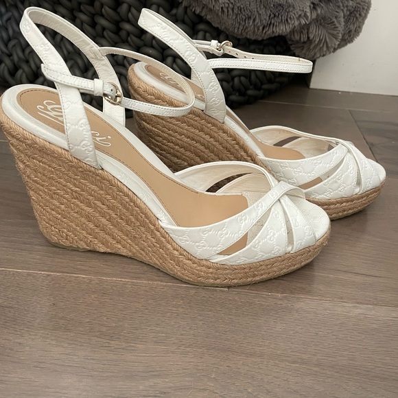 Gucci Wedges White, Size 39 - Picture 2 of 8